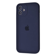 Чехол Silicone Case Full Camera для iPhone 12 Midnight blue